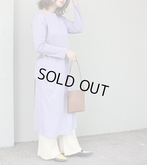 画像2: 70%OFF！コットンスムースカットソーラップスタイルロングワンピース《セール商品につき返品不可》