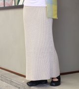 画像: 20%OFF！リネンニットスカート　Line Knit Skirt　《セール商品につき返品不可》