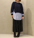 画像9: 50%OFF！コットンニット×トルファンローンストライプ　ドッキング2WAYプルオーバー《セール商品につき返品不可》