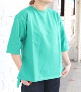 画像: 30%OFF！コットンクリンプジャージーサイドスリットTシャツ《セール商品につき返品不可》