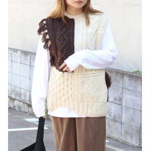 画像: 30%OFF！パッチワークハンドニットベスト　Patchwork Handknit Vest《セール商品につき返品不可》