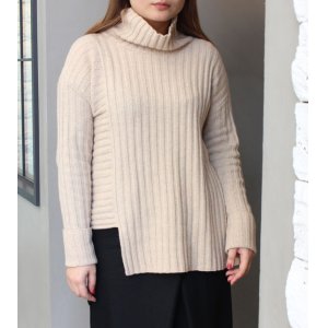 画像: 40%OFF！ラムウールリブニットハイネックプルオーバー《セール商品につき返品不可》