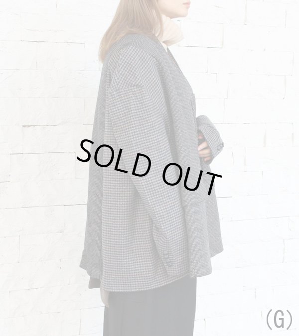 画像18: 30%OFF！ノーカラーワイドジャケット　circa make no collar wide jacket（グレー）《セール商品につき返品不可》