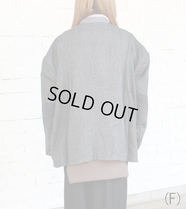 画像13: 30%OFF！ノーカラーワイドジャケット　circa make no collar wide jacket（グレー）《セール商品につき返品不可》