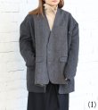 画像25: 30%OFF！ノーカラーワイドジャケット　circa make no collar wide jacket（グレー）《セール商品につき返品不可》