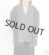画像: 30%OFF！ノーカラーワイドジャケット　circa make no collar wide jacket（グレー）《セール商品につき返品不可》