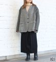 画像16: 30%OFF！ノーカラーワイドジャケット　circa make no collar wide jacket（グレー）《セール商品につき返品不可》