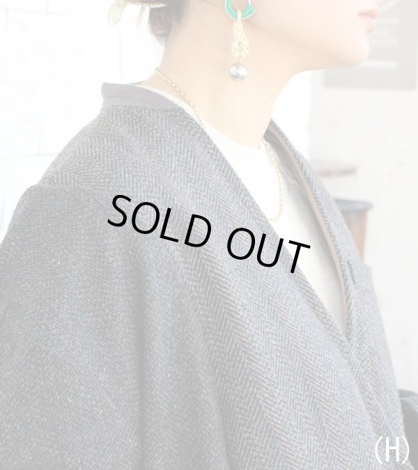 画像31: 30%OFF！ノーカラーワイドジャケット　circa make no collar wide jacket（グレー）《セール商品につき返品不可》