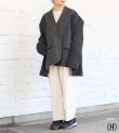 画像17: 30%OFF！ノーカラーワイドジャケット　circa make no collar wide jacket（グレー）《セール商品につき返品不可》