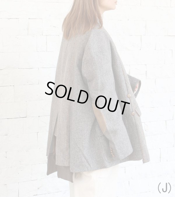 画像35: 30%OFF！ノーカラーワイドジャケット　circa make no collar wide jacket（グレー）《セール商品につき返品不可》