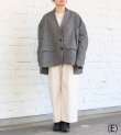 画像33: 30%OFF！ノーカラーワイドジャケット　circa make no collar wide jacket（グレー）《セール商品につき返品不可》