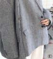 画像38: 30%OFF！ノーカラーワイドジャケット　circa make no collar wide jacket（グレー）《セール商品につき返品不可》