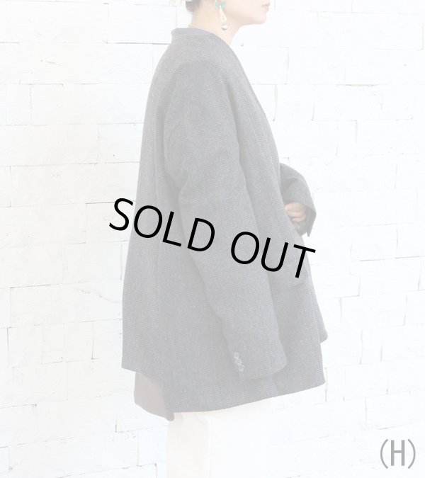 画像26: 30%OFF！ノーカラーワイドジャケット　circa make no collar wide jacket（グレー）《セール商品につき返品不可》