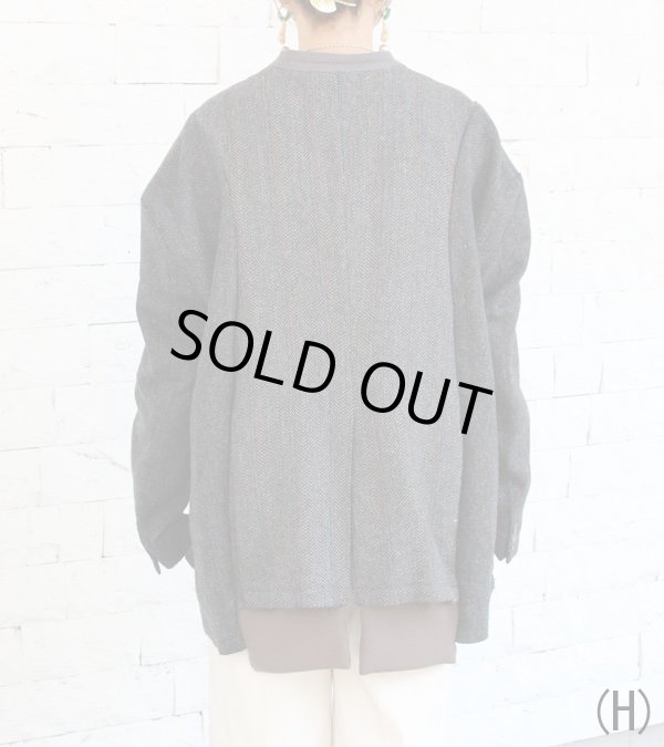 画像27: 30%OFF！ノーカラーワイドジャケット　circa make no collar wide jacket（グレー）《セール商品につき返品不可》