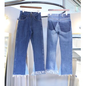 画像: フリンジフレアデニムパンツ（ブルー）　circa make fringe denim pants