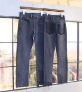 画像: フリンジスリムデニムパンツ(ブラック)　fringe slim denim pants