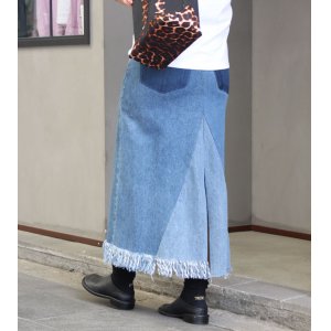 画像: ロングデニムスカート(length90)　circa make long denim skirt