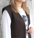 画像16: リネンオーバーベスト　Linen Over Vest
