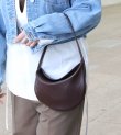 画像2: レザーラウンドバッグ　Leather Round Bag