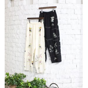 画像: エンブロイダリーパッチワークトラウザーズ　Embroidery Patchwork Trousers