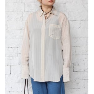 画像: ストライプシルキーシャツ　Stripe Silky Shirts