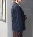 画像4: カラーレスコットンサテンジャケット　Collarless Cottonsatin Jacket