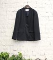画像1: カラーレスコットンサテンジャケット　Collarless Cottonsatin Jacket