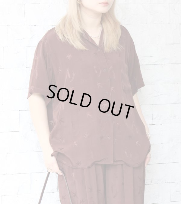 画像1: スワロウサテンシャツ　Swallow Satin Shirts