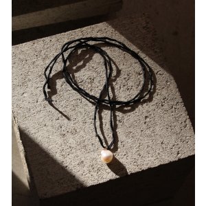 画像: シルクコード×パールネックレス　Silkcord x Pearl Necklace