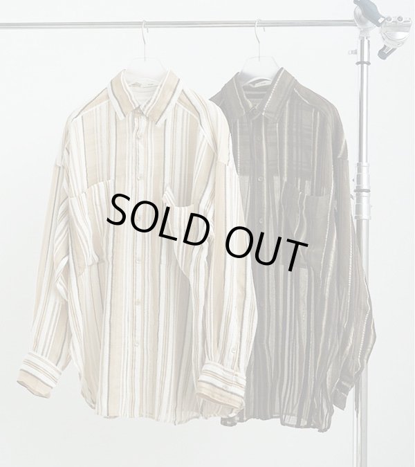 画像1: シアーストライプシャツ　Sheer Stripe Shirts