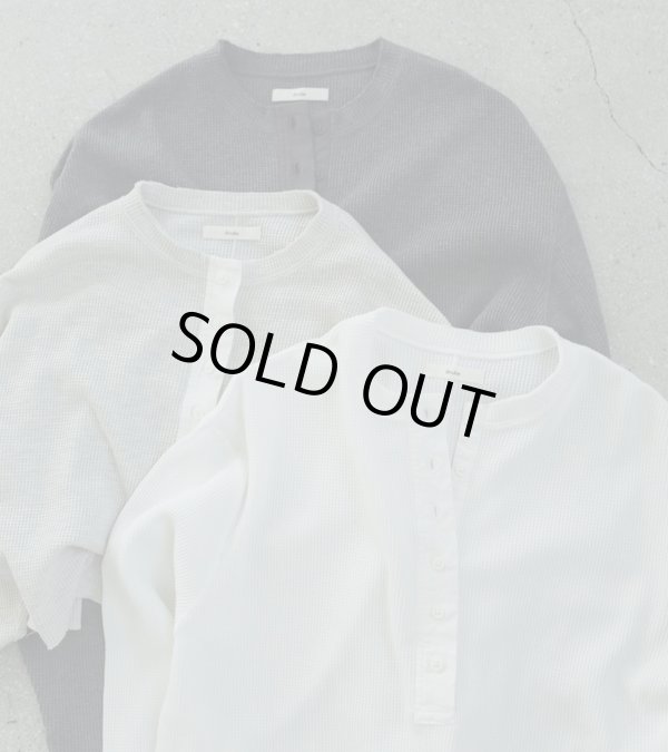 画像1: ワッフルヘンリートップス　Waffle Henley Tops
