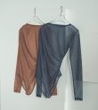 画像1: チュールギャザーボディースーツ　Tulle Gather Bodysuit