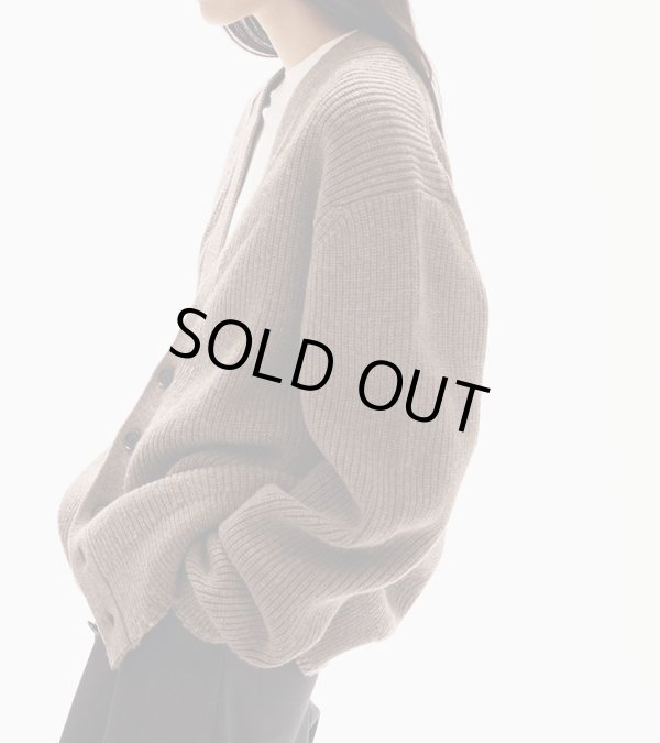 画像12: ウールリブニットカーディガン　Wool Ribknit Cardigan