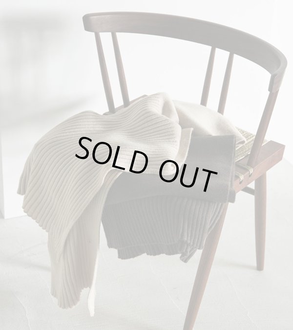 画像1: リブニットストール　Rib Knit Stole