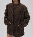 画像6: ボーイフレンドストライプリネンジャケット　Boyfriend Stripe Linen Jacket