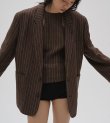 画像7: ボーイフレンドストライプリネンジャケット　Boyfriend Stripe Linen Jacket