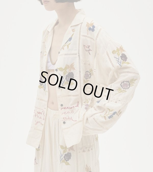 画像1: エンブロイダリーパッチワークシャツ　Embroidery Patchwork Shirts