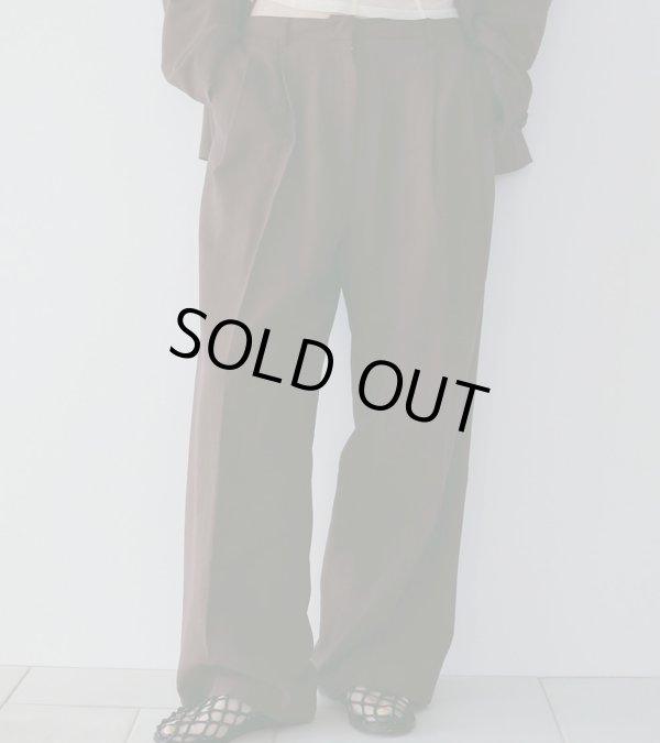 画像1: リネンタックパンツ　Linen Tuck Pants