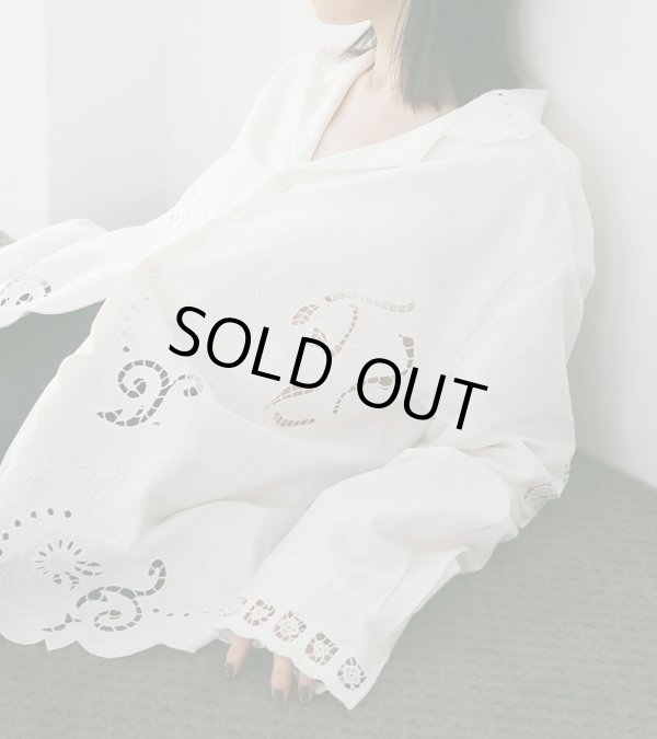 画像8: カットワークオープンカラーシャツ　Cutwork Opencollar Shirts