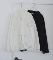 画像1: カットワークオープンカラーシャツ　Cutwork Opencollar Shirts