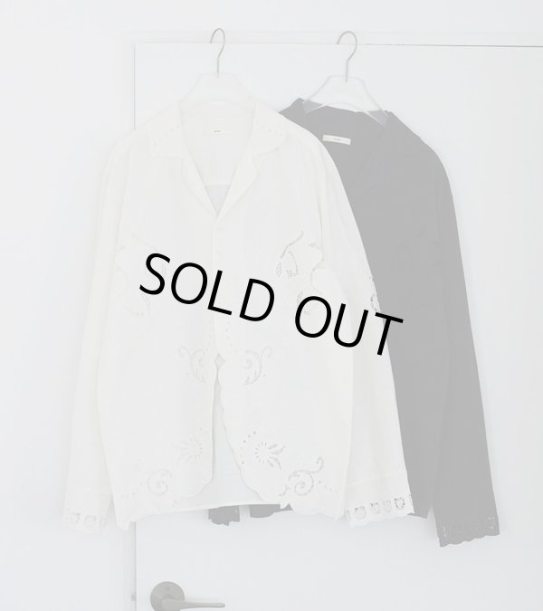 画像1: カットワークオープンカラーシャツ　Cutwork Opencollar Shirts