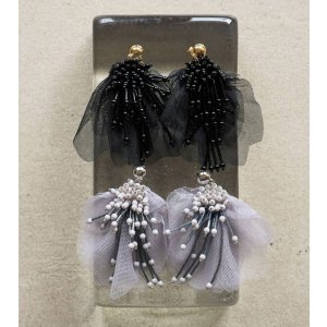 画像: チュール×ビーズピアス　Tulle x Beads Pierce