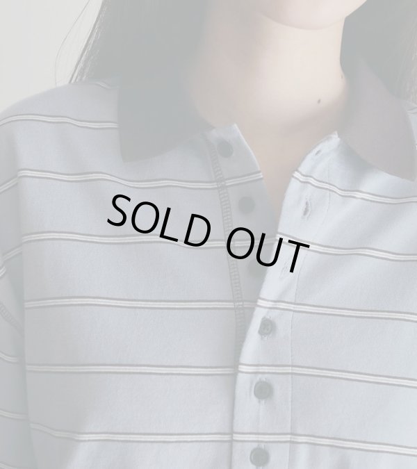 画像11: ボーダールーズポロトップス　Border Loose Polotops