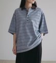 画像9: ボーダールーズポロトップス　Border Loose Polotops