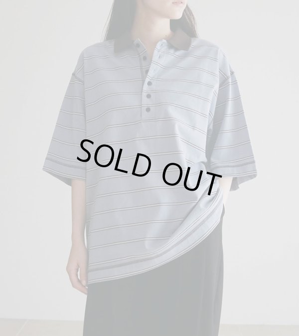 画像9: ボーダールーズポロトップス　Border Loose Polotops