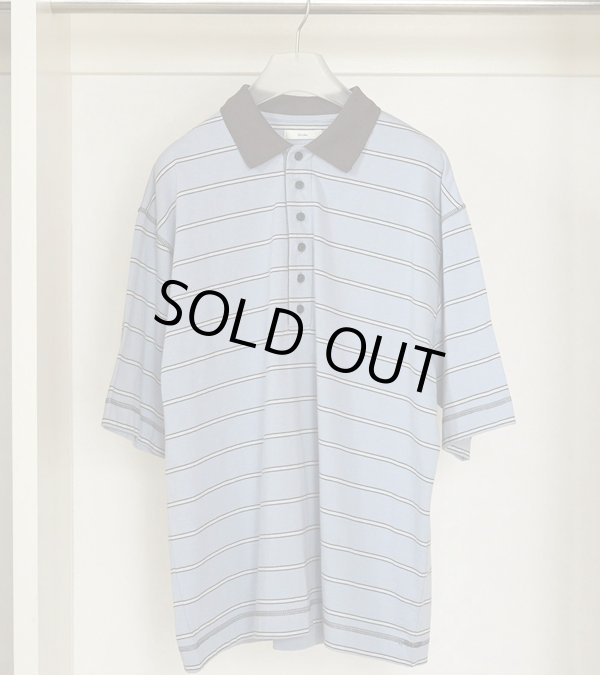 画像2: ボーダールーズポロトップス　Border Loose Polotops