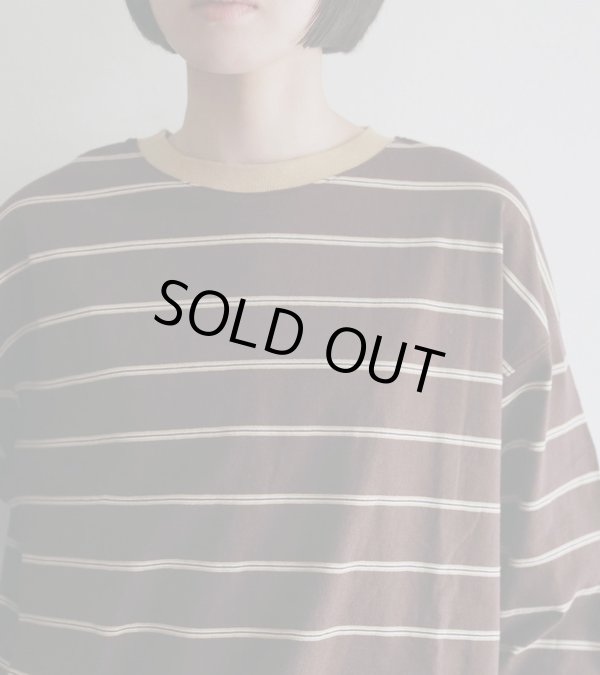 画像25: ボーダールーズロングTシャツ　Border Loose Long T-shirts