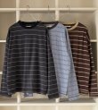 画像1: ボーダールーズロングTシャツ　Border Loose Long T-shirts