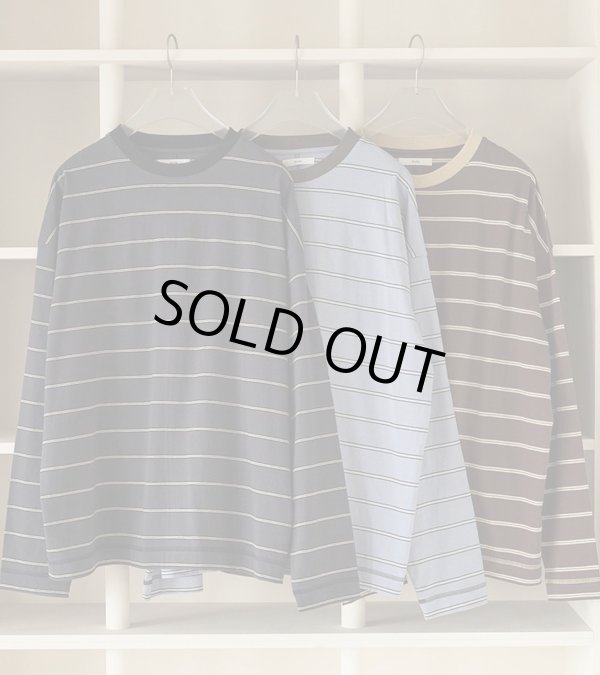 画像1: ボーダールーズロングTシャツ　Border Loose Long T-shirts