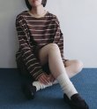 画像27: ボーダールーズロングTシャツ　Border Loose Long T-shirts